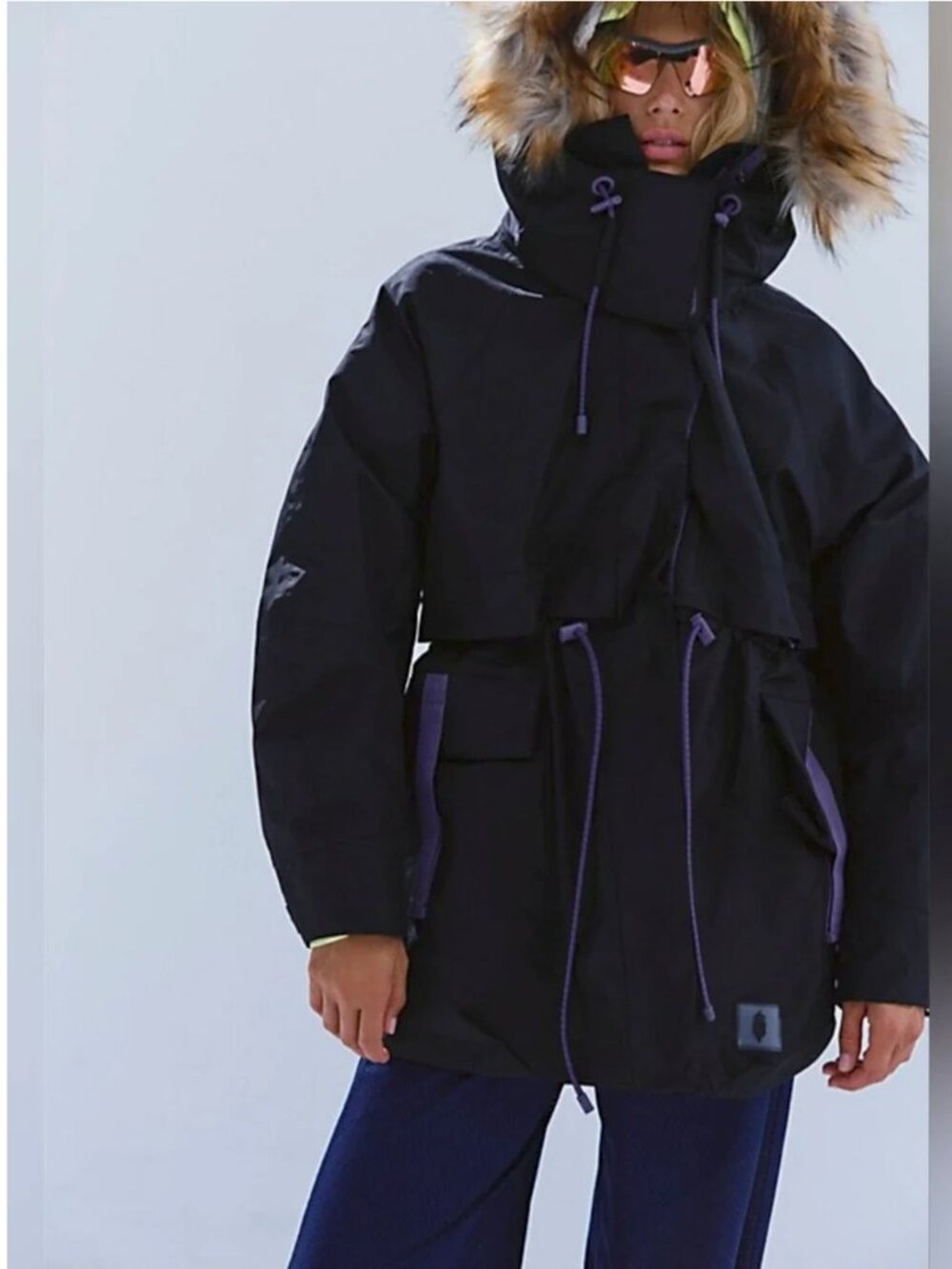 Free People NWT Movement Cloud Cover Systems Outer Shell Jacket In Black